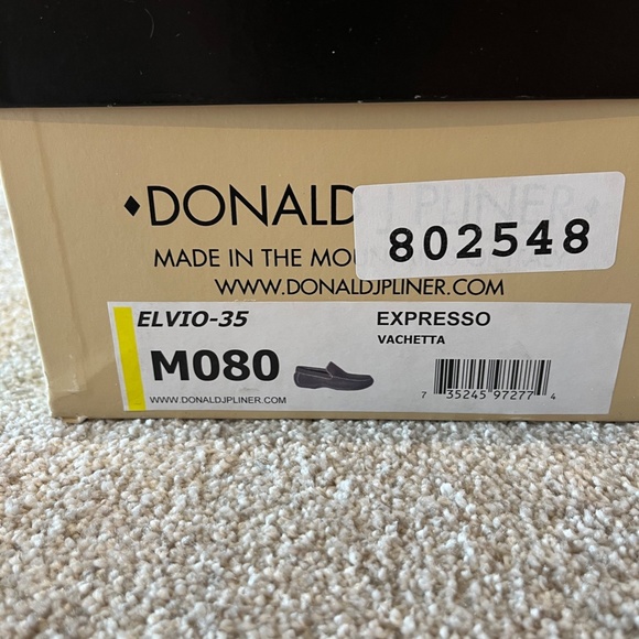 Men's Donald J Pliner shoes, made in Italy, Size 8, gently used in original box - Picture 2 of 5